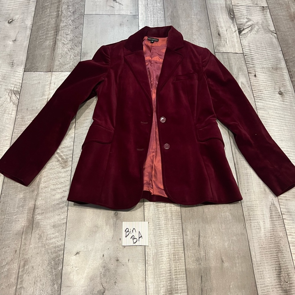 Vintage Fanny Fitz Dark red velvet blazer